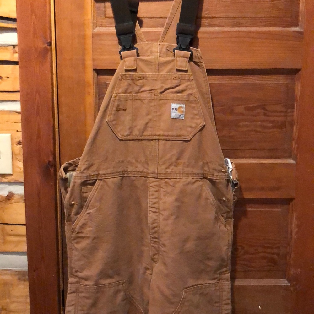 Heavy duty Flame Resistant Carhartt Biboveralls